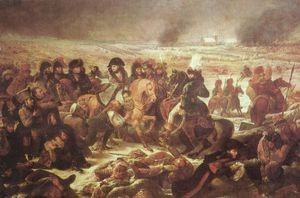 Antoine - Jean Gros - Pittura preromantica : Napoleone Bonaparte nella battaglia di Eylau, 1807-1808, Olio su tela